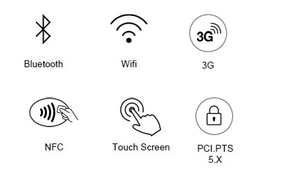 Spécification TPE V240m 3G Bluetooth WIFI Sans contact