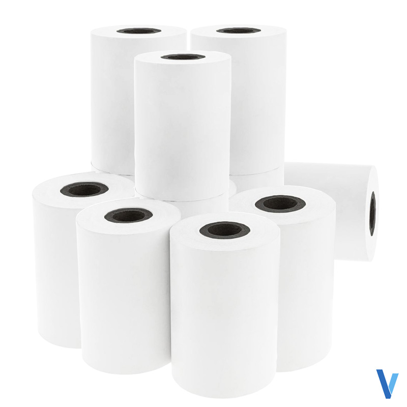10 Bobines papier thermique 57x40x12 - TPE Ingenico / Verifone