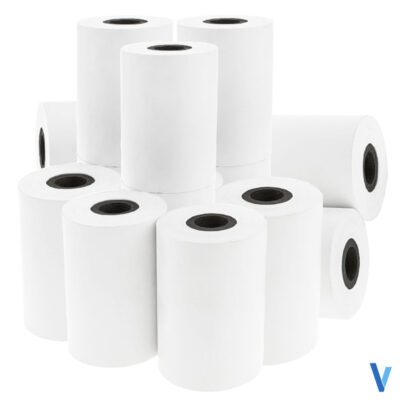 Lot de 5 - Bobines, rouleau thermique 57 x 30 x 12 pour machine carte  bancaire et imprimante portative type lngenico 8550, mini rouleaux Format :  57 x 30 x 12 (lot de 5) : : Fournitures de bureau