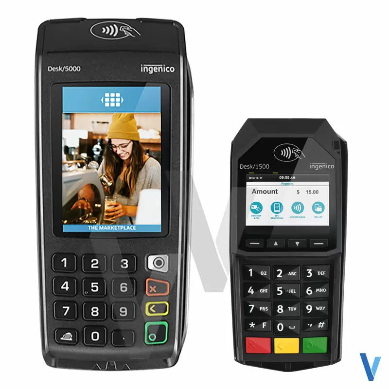 Pack TPE Ingenico Desk-5000 Wifi & Pinpad Desk-1500 Sans Contact