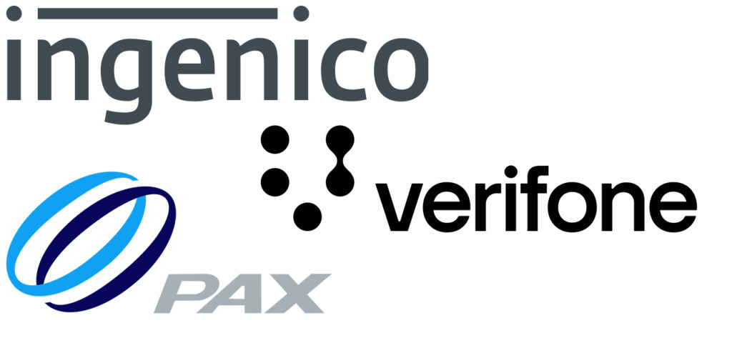 logos de Ingenico, Verifone, Pax Technology