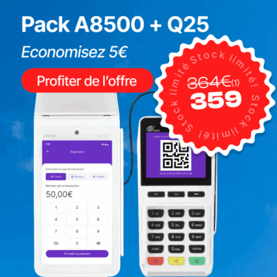 Pack TPE Pax A8500 Wifi BT & Pinpad Pax Q25