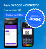 Pack TPE Ingenico AXIUM DX4000 Wifi & Pinpad Desk 1700