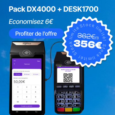 Pack TPE Ingenico AXIUM DX4000 Wifi & Pinpad Desk 1700