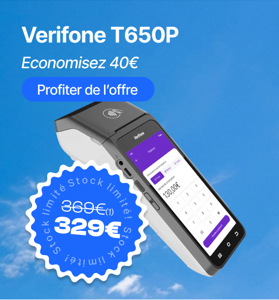 TPE Verifone T650p 4G Wifi Bluetooth Caméra Base B/IP