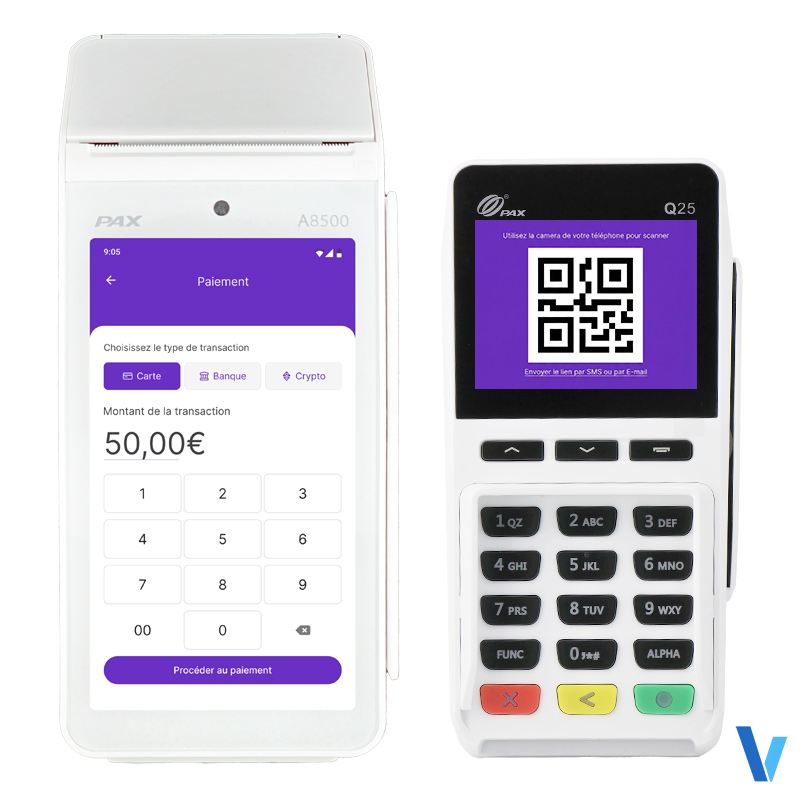 Pack TPE Pax A8500 Wifi BT & Pinpad Pax Q25